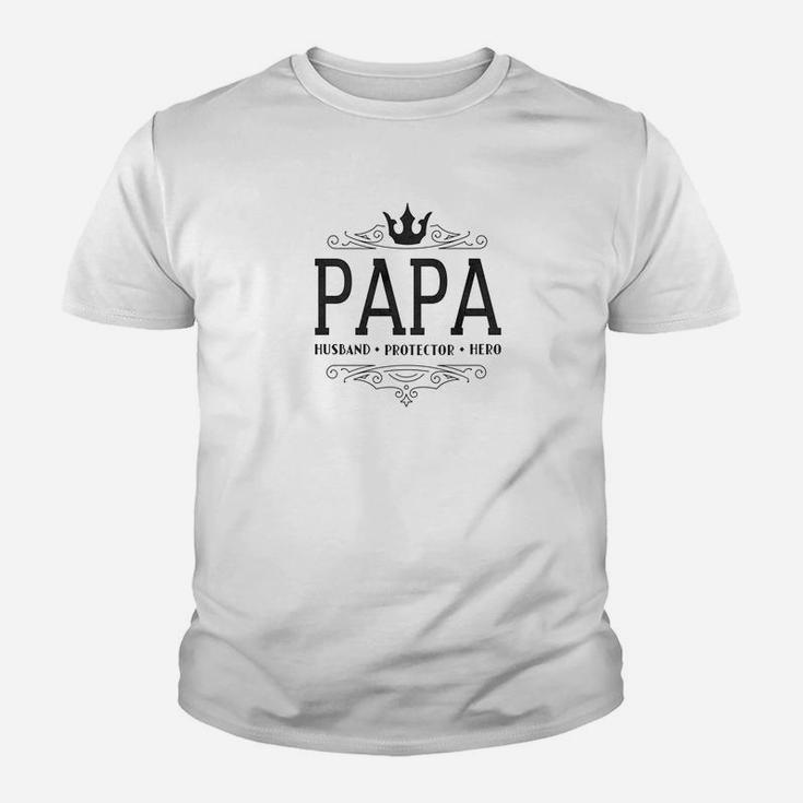 Mens Grandpa Gift Papa Husband Protector Hero Men Kid T-Shirt