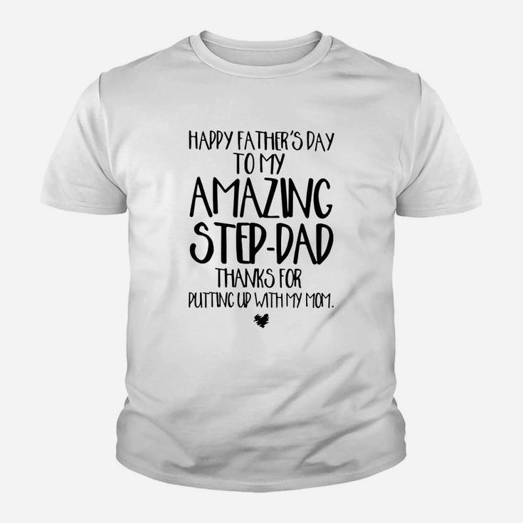Mens Happy Father s Day To My Amazing Step-dad Kid T-Shirt