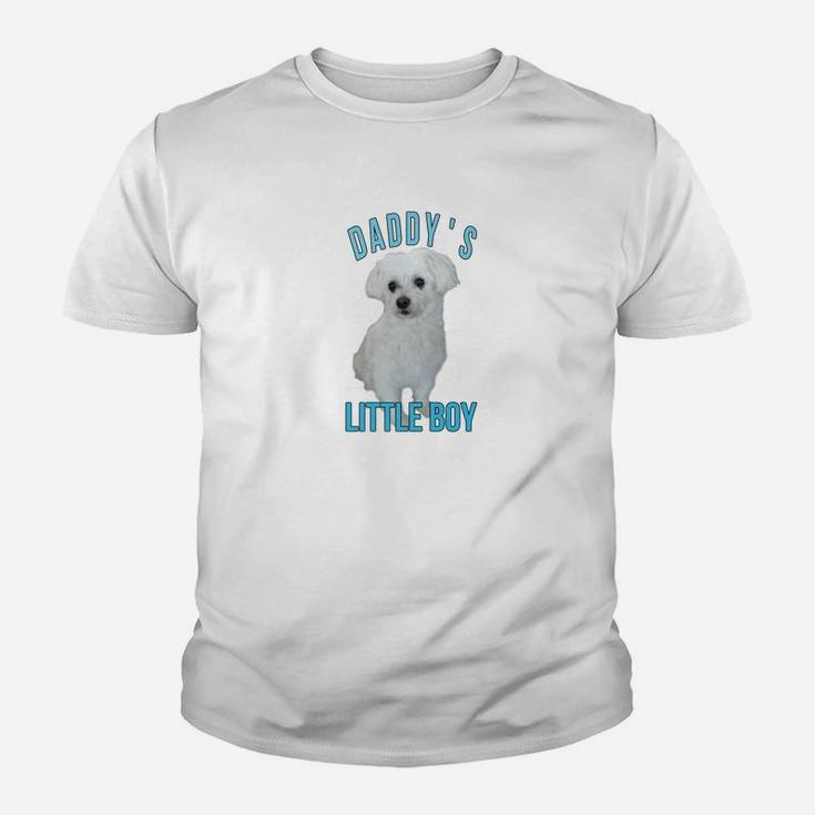 Mens Maltese Dogs Dads Love Dog Picture Fathers Day Kid T-Shirt