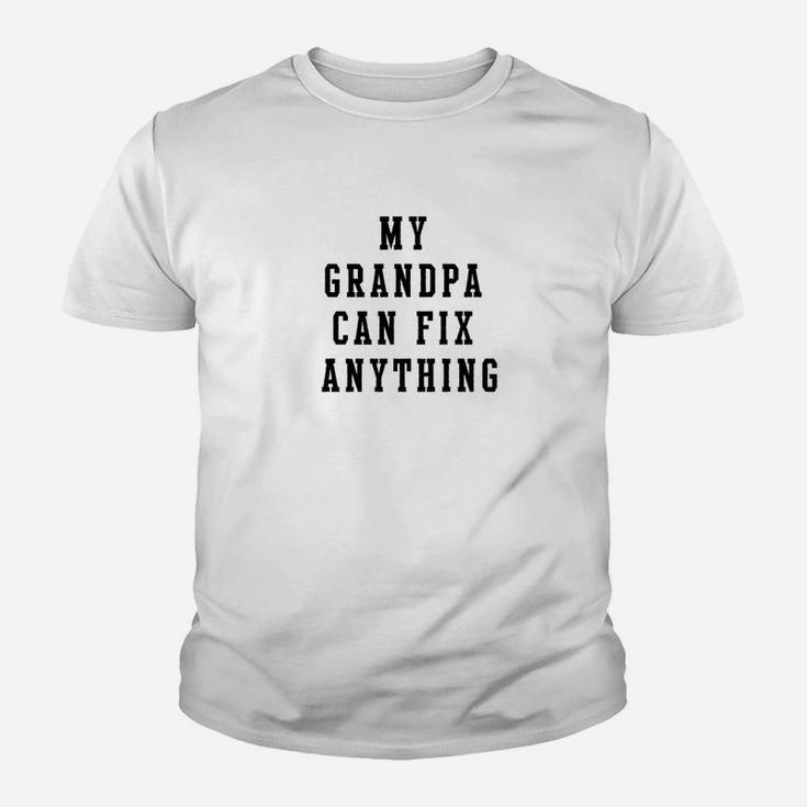 Mens My Grandpa Can Fix Anything Grandfather Gifts Idea F Kid T-Shirt
