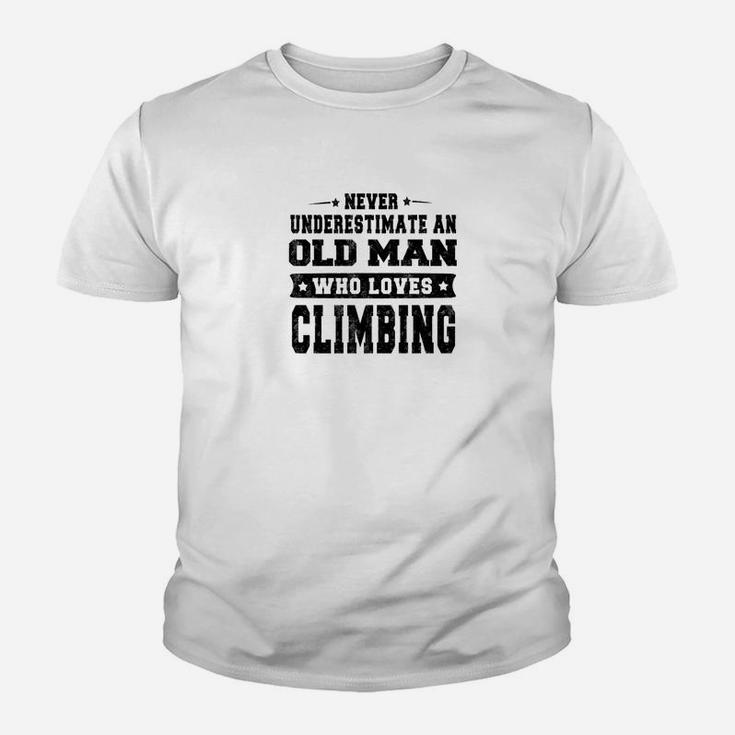 Mens Old Man Loves Climbing Vintage Men Gift Funny Saying Kid T-Shirt