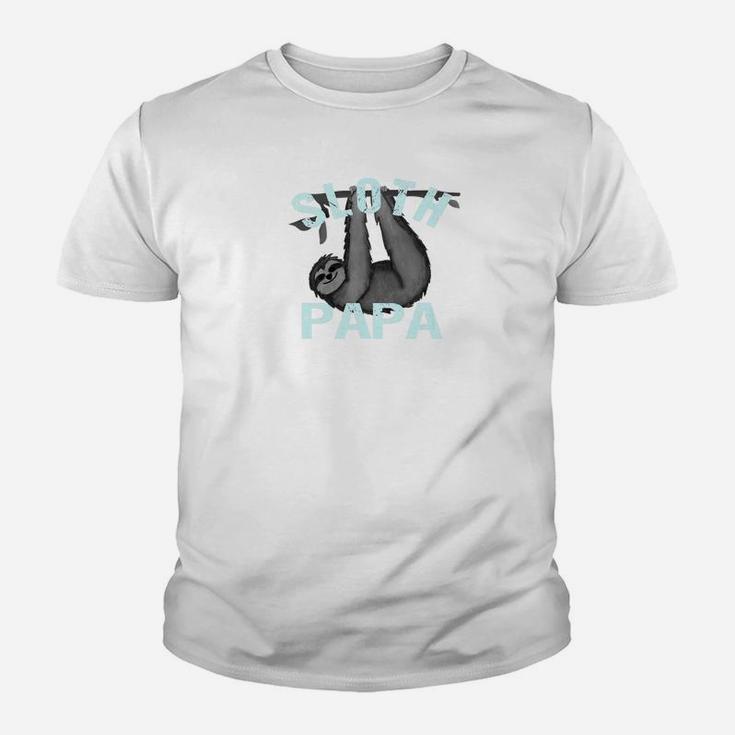 Mens Sloth Papa Funny Sloth Kid T-Shirt