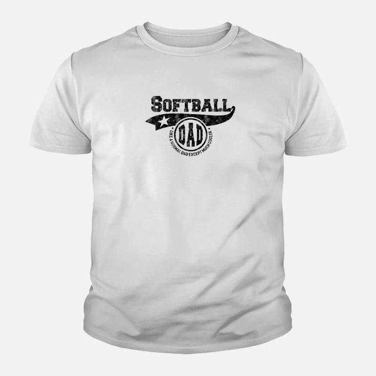 Mens Softball Dad Fathers Day Gift Father Sport Men Kid T-Shirt