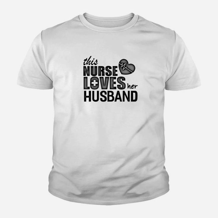 Mens This Nurse Loves Her Husband Couple Kid T-Shirt