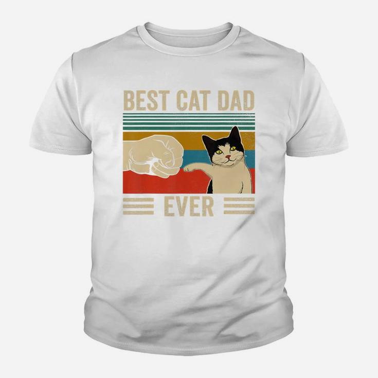 Mens Vintage Best Cat Dad Ever Bump Fit T-shirt Kid T-Shirt