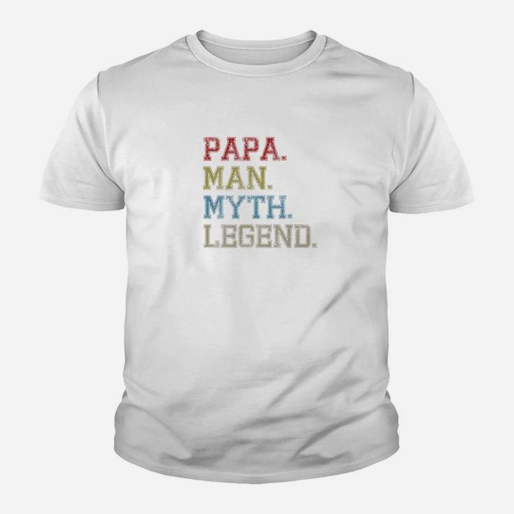 Mens Vintage Papa Man Myth Legend Gift For Father Dad Daddy Premium Kid T-Shirt