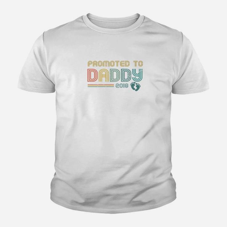 Mens Vintage Promoted To Daddy Est 2018 Gift For New Dad Kid T-Shirt