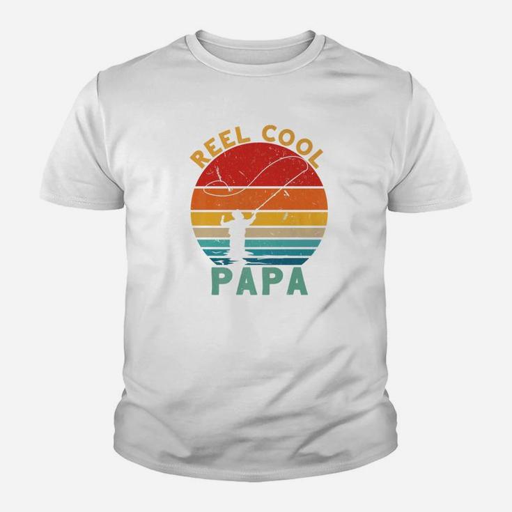 Mens Vintage Reel Cool Papa Fishing Retirement Fathers Day Premium Kid T-Shirt