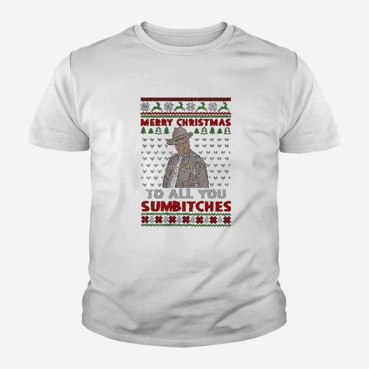 Merry Christmas To All You Ugly Christmas Funny Kid T-Shirt