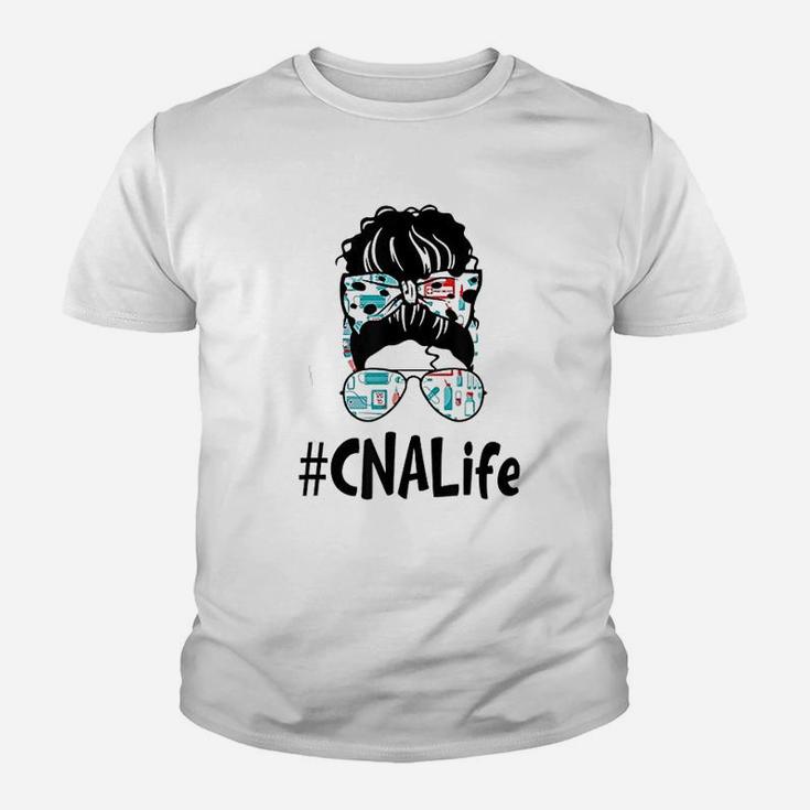 Messy Bun Cna Life Nurse Gift 2021 Kid T-Shirt