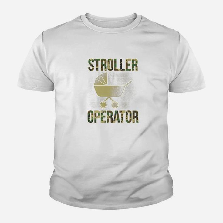 Military Dad Shirt Stroller Operator First Time Father Kid T-Shirt