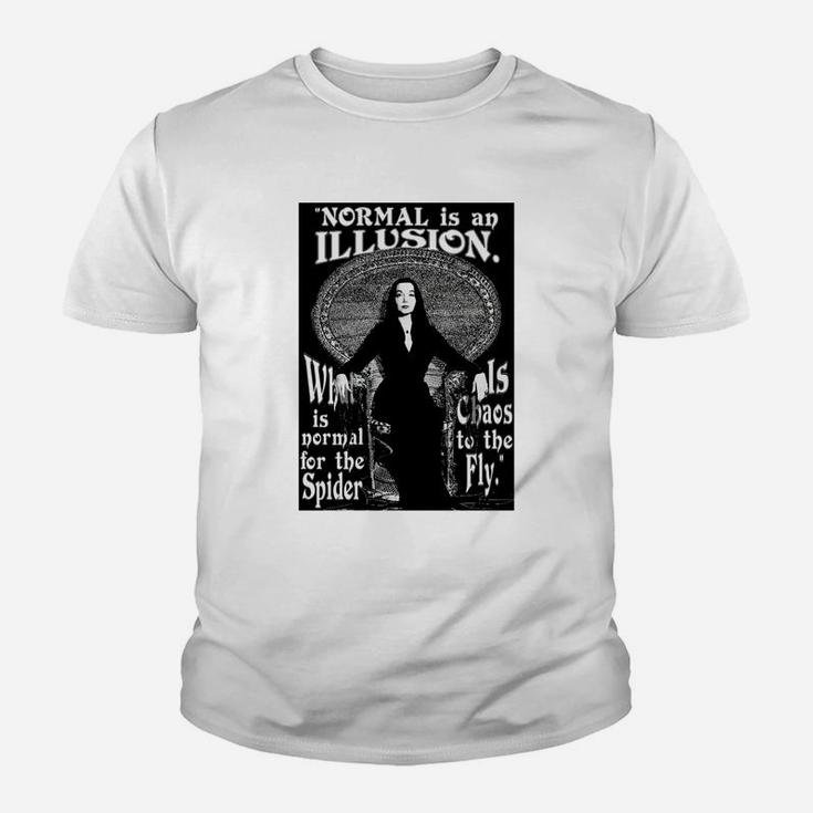 Morticia Addams-"normal Is An Illusion" Kid T-Shirt