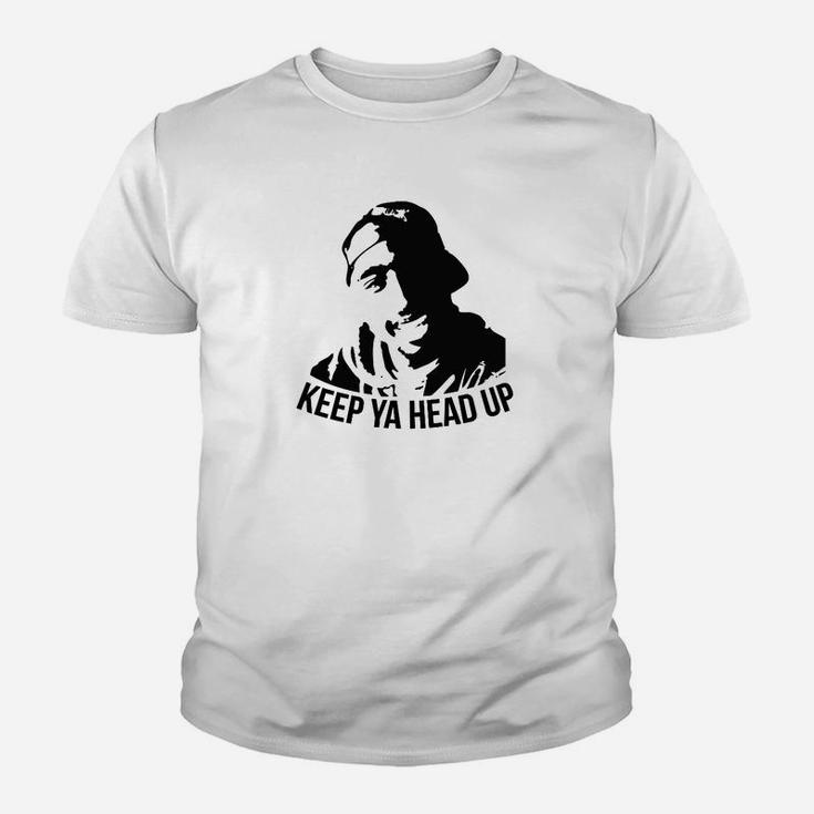 Motivierendes Keep Ya Head Up Kinder Tshirt, Weißes Unisex Statement Tee