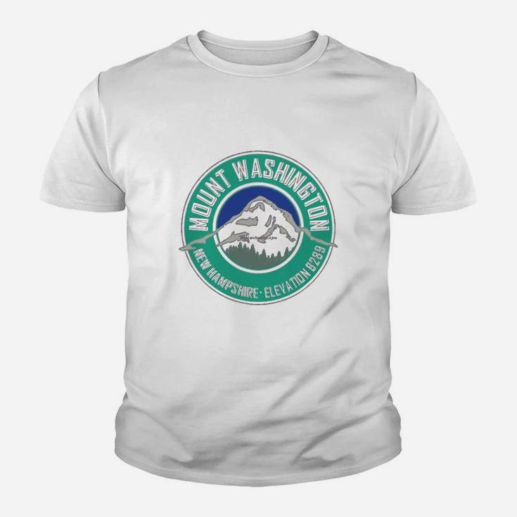 Mount Washington New Hampshire Mountain Climbing Hiking Explore Teal Graphic Tshirt Christmas Ugly Sweater Kid T-Shirt