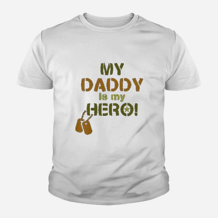 My Daddy Is My Hero Military Soldier Dog Tags Kid T-Shirt