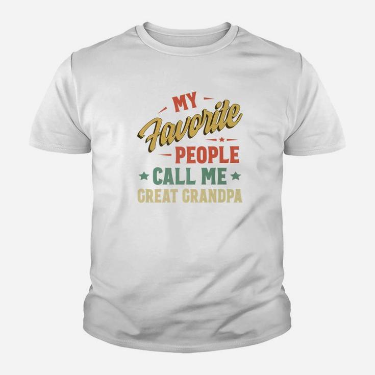 My Favorite People Call Me Great Grandpa Vintage Fathers Day Premium Kid T-Shirt