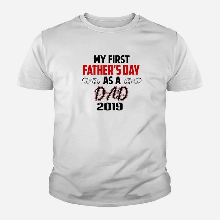 My First Fathers Day As A Dad 2019 Fathers Day Gift Premium Kid T-Shirt