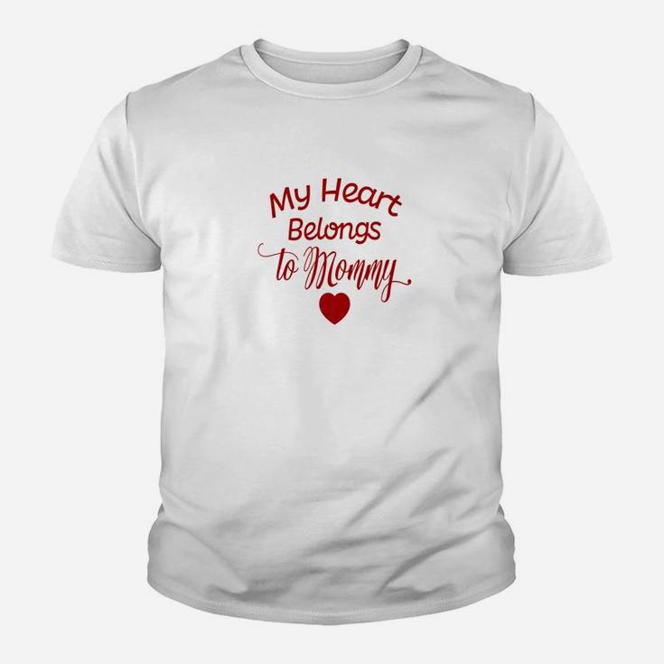 My Heart Belongs To Daddy Valentines Day Shirt Dad Kids Kid T-Shirt