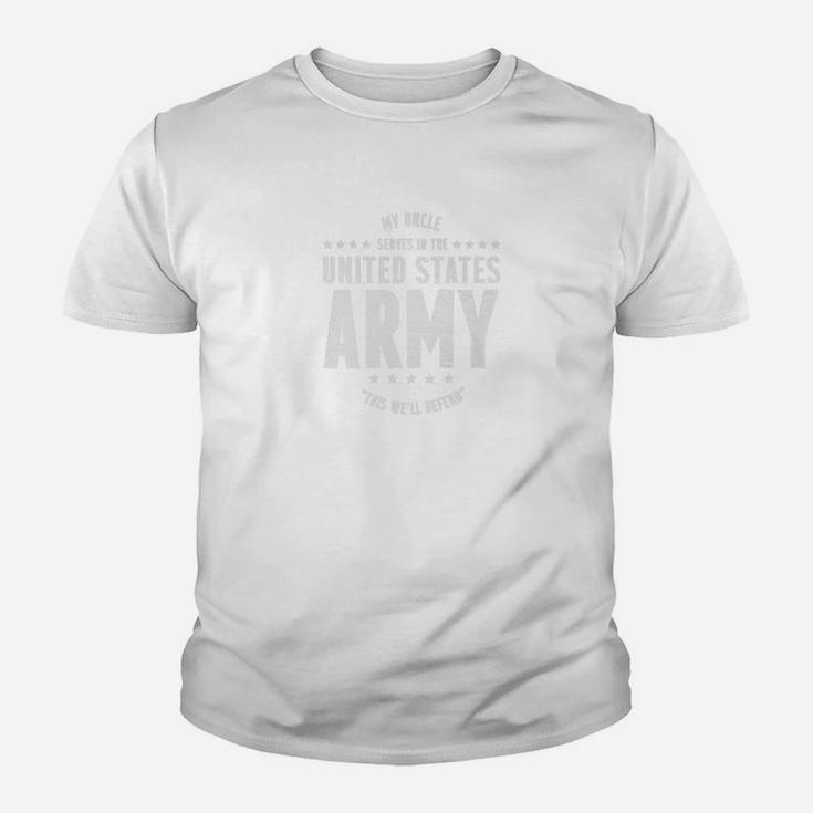 My Niece Serves Proud Us Army Aunt Uncle Kid T-Shirt