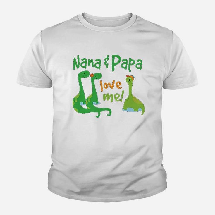 Nana Papa Love Me Dinosaur, best christmas gifts for dad Kid T-Shirt