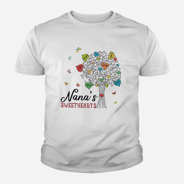 Nana Sweethearts Hearts Family Tree Kid T-Shirt
