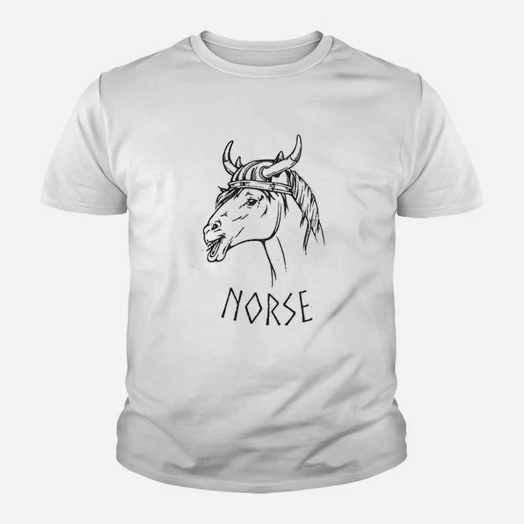 Norse Norwegian Scaninavian Horse Pun Dad Joke Norway Kid T-Shirt
