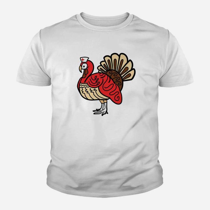 Nurse Turkey Funny Cute Thanksgiving Day Gift Kid T-Shirt
