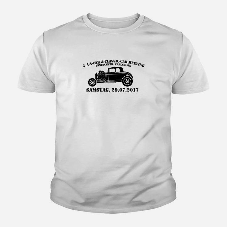 Oldtimer-Treffen Kinder Tshirt 2017, weißes Event-Design für Samstag