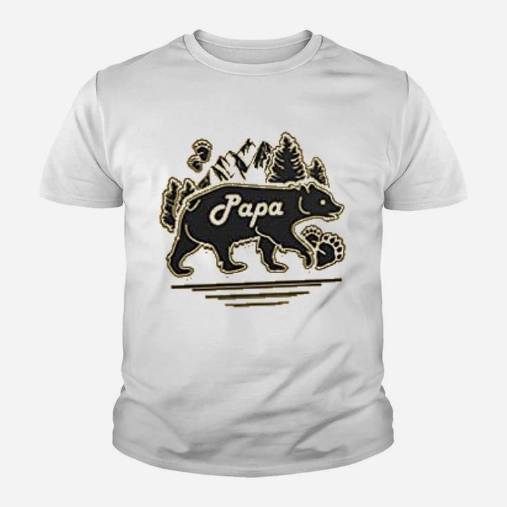 Papa Bear Mountain Forest Walking Kid T-Shirt