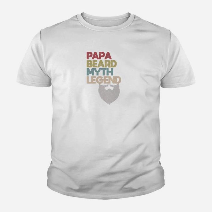Papa Beard Myth Legend Funny Papa Grandpa Dad Kid T-Shirt