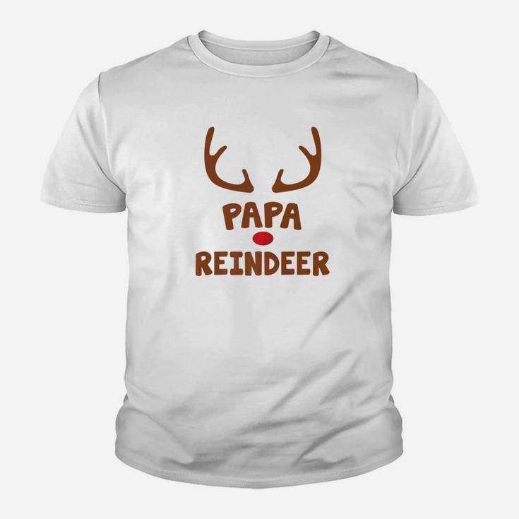 Papa Christmas Reindeer Face Family Costume Kid T-Shirt