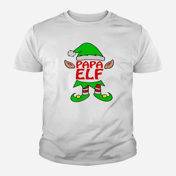 Papa Elf Dad Mom Family Matching Christmas Kid T-Shirt