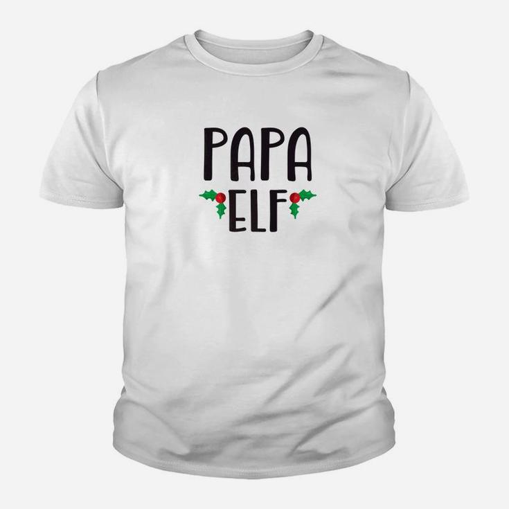 Papa Elf Shirt Cute Funny Family Christmas Elf Kid T-Shirt