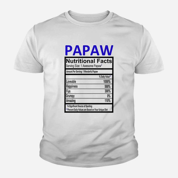 Papaw Nutritional Facts Kid T-Shirt