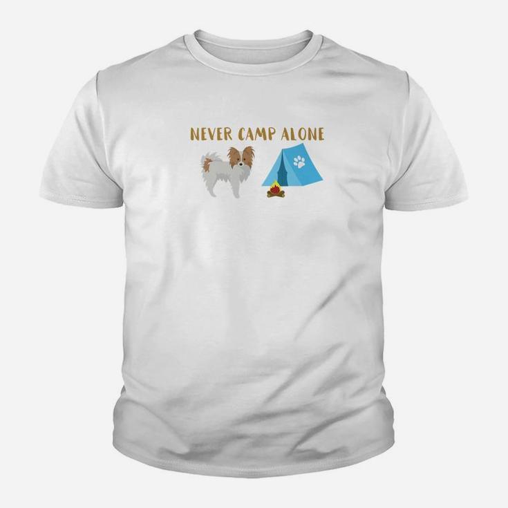 Papillon Dog Shirt Funny Tent Camping Travel Kid T-Shirt
