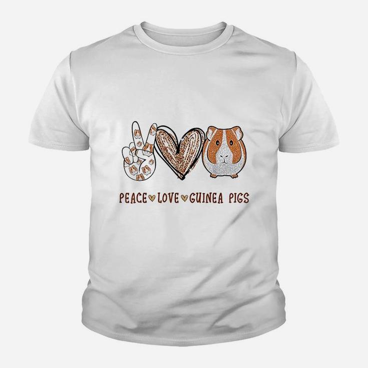 Peace Love Guinea Pigs Gift For Guinea Pigs Lover Kid T-Shirt