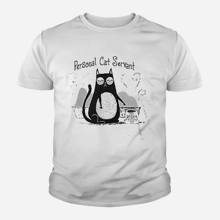 Personal Cat Servant Funny Cat Kid T-Shirt