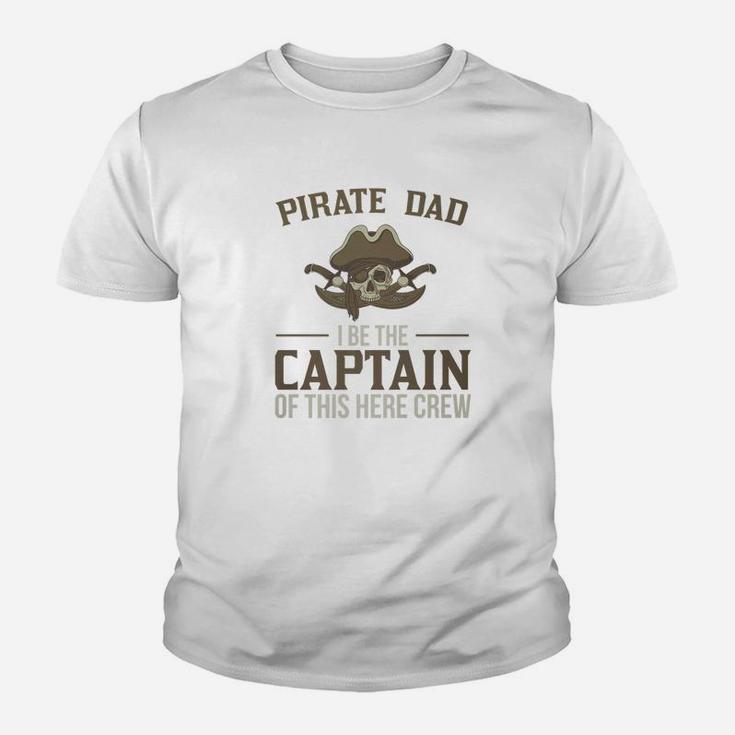 Pirate Dad I Be The Captain Of This Crew Kid T-Shirt