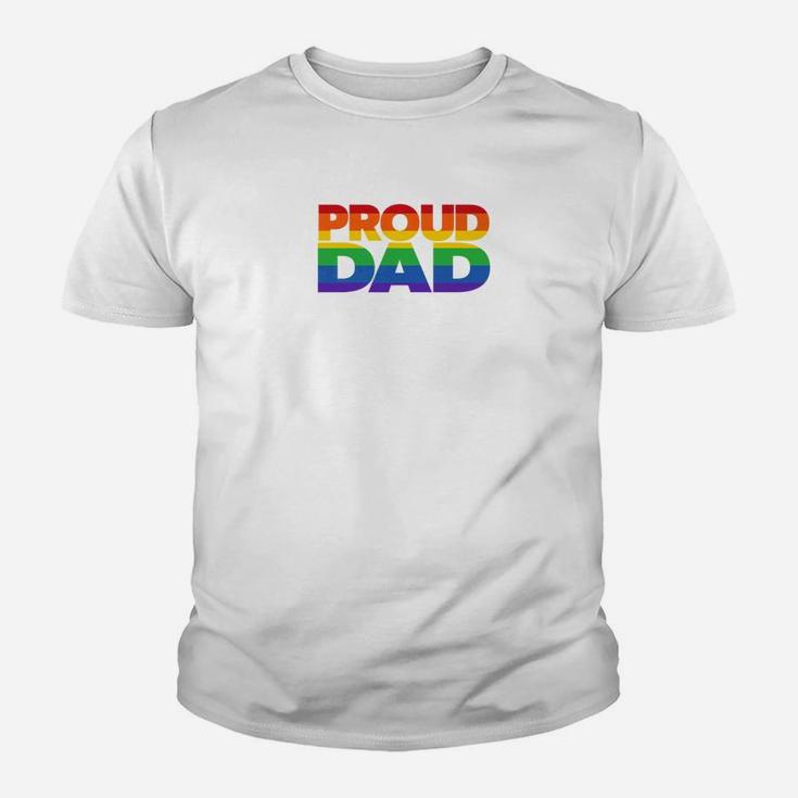 Proud Dad Gay Pride Shirt Lgb For Father Lgbtq Kid T-Shirt