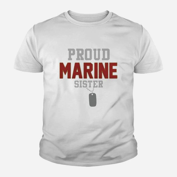 Proud Marine Sister Kid T-Shirt