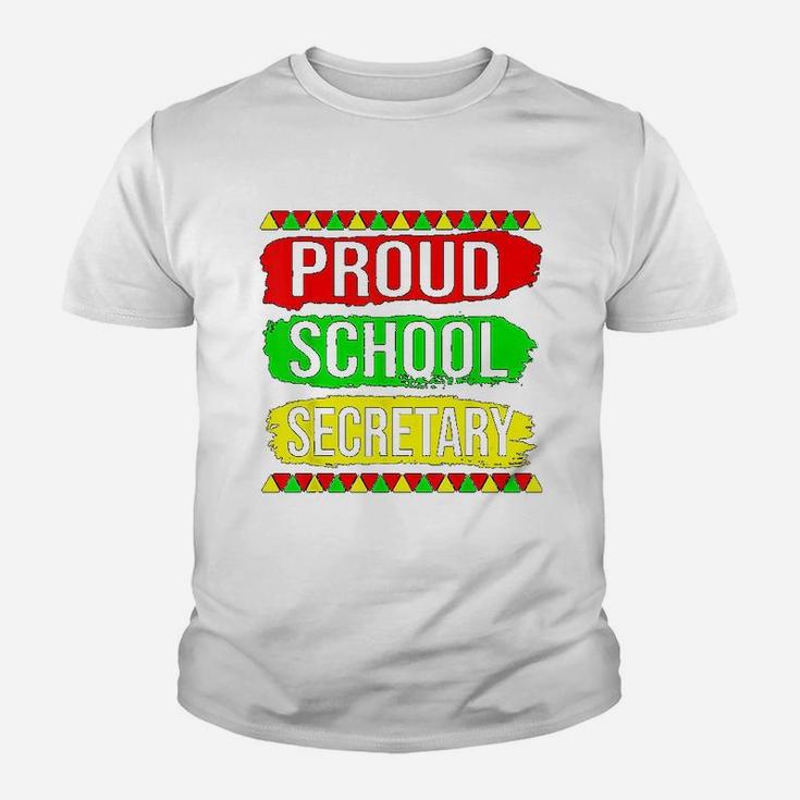 Proud School Secretary Black History Month Pride African Kid T-Shirt