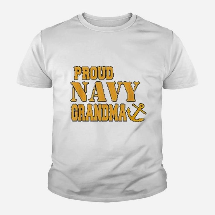 Proud Us Navy Grandma Military Pride Kid T-Shirt