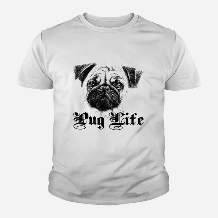 Pug Face Dog Lover Life Kid T-Shirt