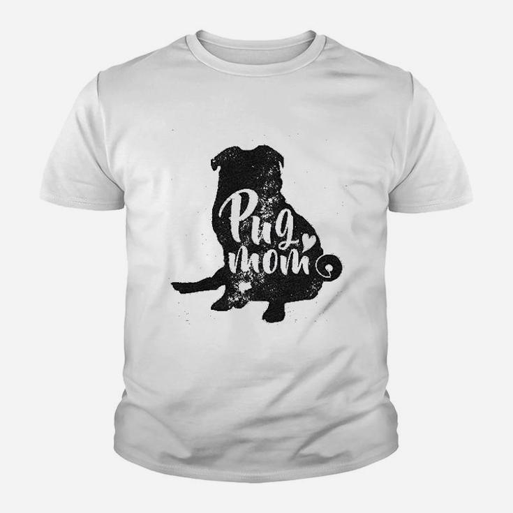 Pug Mom Funny Gift For Dog Mom Pet Owner Lover Vintage Graphic Kid T-Shirt