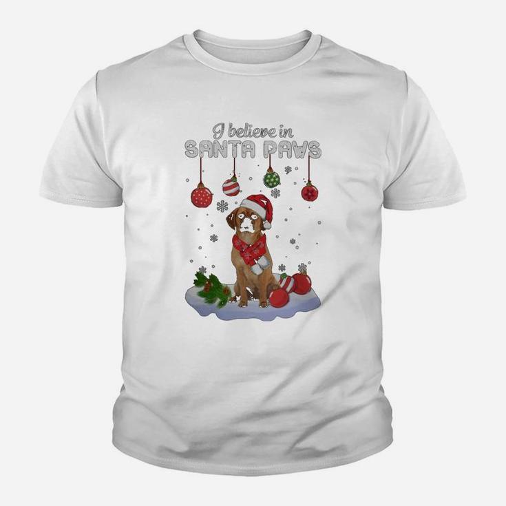 Puggle Santa Paws Classic Dog Christmas Kid T-Shirt