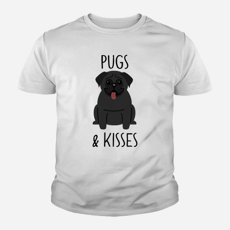 Pugs And Kisses Hugs Valentines Day Pug Kid T-Shirt