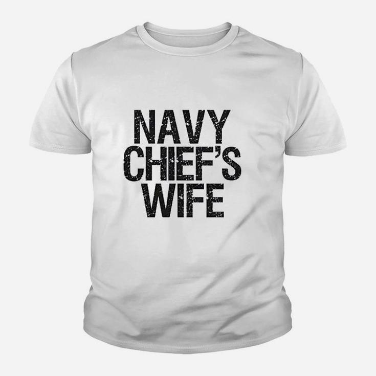 Rearguard Designs Navy Chiefs Wife Kid T-Shirt