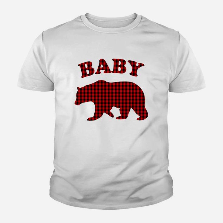 Red Plaid Baby Bear Buffalo Family Pajama Kid T-Shirt