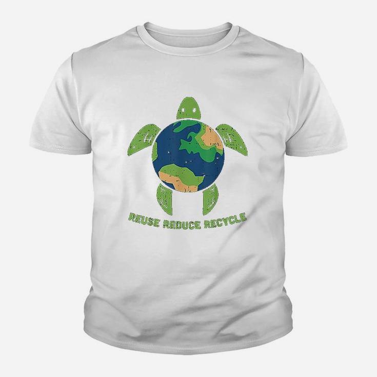 Reduce Reuse Recycle Turtle Save Earth Planet Kid T-Shirt