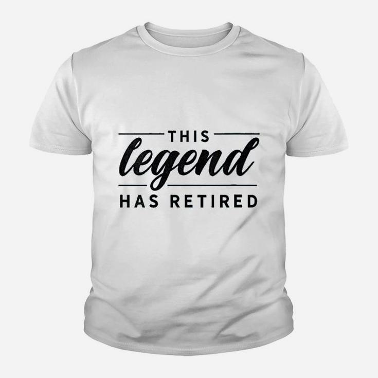 Retirement Coworker Gift Funny This Legend Has Retired Kid T-Shirt